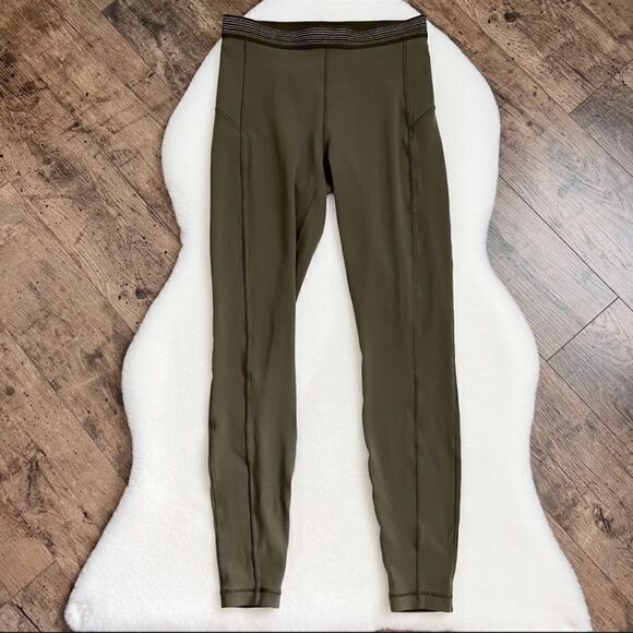 Lululemon Principal Dancer Golden Lining High Rise Tight Armory 28” Size 4 - Picture 5 of 10